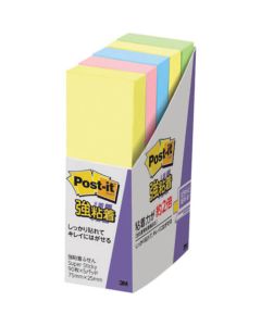 โพสต์-อิท กาวเหนียว 75 x 25 มม. 90 แผ่น x 5 แผ่น คละสี 4 แผ่น