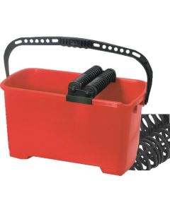 Professional tile layers washing set OPTIMUM 22 ltr.Red Bucket (capacity 22 liter) with black handleRoller attachment with 2 sturdy rinsing rollers Set of 4 wheelseach set packed colored sales carton
