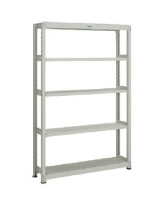 ชั้นวางเหล็ก รุ่น M2 สำหรับงานเบาถึงปานกลาง ขนาด 860 x 600 x สูง 1200 มม. 5 ชั้น แบบชิ้นเดียว สีเทานีโอ