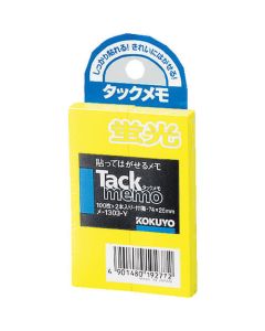 Tack memo (ชนิดสีเรืองแสง) 74 x 25 mm สีเหลือง 100 แผ่น x 2 me-1303-Y