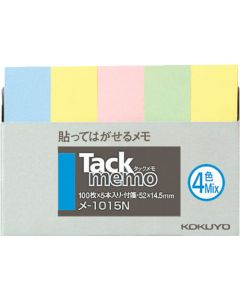 Tack memo (กระดาษโน้ต) 52 x 14.5 มม. 4 สี 100 แผ่น x 5 เมตร - 1015N