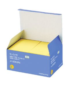 Tuck memo (แพ็คสุดคุ้ม/แบบสมุดโน้ต) 74 x 52 มม. สีเหลือง 100 แผ่น x 10 เมตร - 2002N