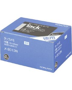 Tack memo (แพ็คสุดคุ้ม/ชนิดกระดาษโน้ต) 74 x 25 มม. 4 สี 100 แผ่น x 20 เมตร - 2013N