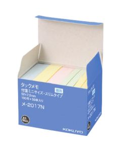 Tack memo (แพ็คสุดคุ้ม/ชนิดกระดาษโน้ต) 52 x 7.2 มม. 4 สี 100 แผ่น x 50 เมตร - 2017N