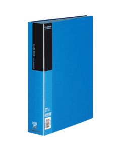 สมุดใส A4 แนวตั้ง ฟิกซ์กระเป๋า 100 แผ่น น้ำเงิน la-B100B