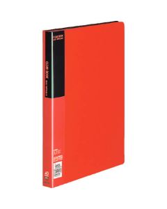 สมุดใส A4 แนวตั้ง พิมพ์ตายตัว 40 ซอง แดง La-B40R