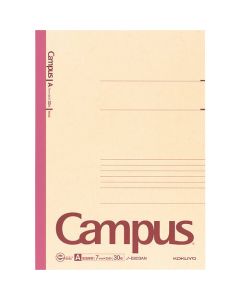 กระดาษรีไซเคิล สมุดแคมปัส A บรรทัด (บรรทัดแนวนอนปกติ) A4 (หมายเลข 1) บรรทัดกว้าง 7 มม. 30 แผ่น