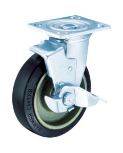 Plate Type Heavy Load Caster 500 BPS Series  (casting wheel rubber tire)