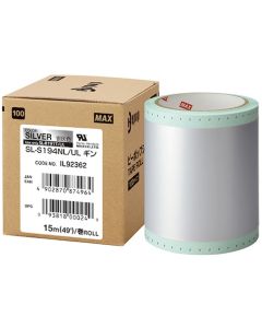 แผ่น Bepop ที่ได้มาตรฐาน UL กว้าง 100 มม. SL-S194NL/UL สีเงิน (15 ม. x 1 ม้วน)