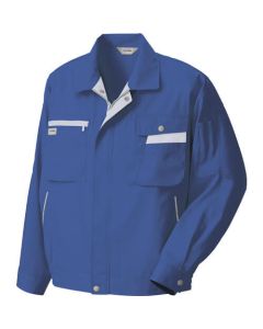 เสื้อเบลาส์ฤดูร้อนแขนยาวสีน้ำเงิน x สีเทาเงิน BLL