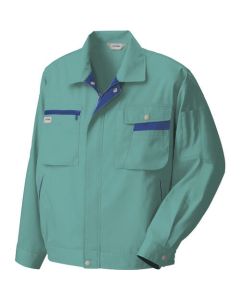 เสื้อเบลาส์ฤดูร้อนแขนยาว สีเทอร์ควอยซ์ x สีกรมท่า LL