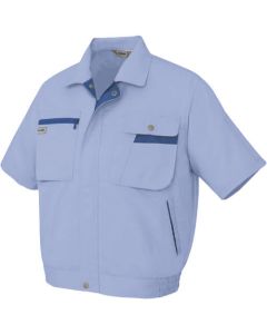 เสื้อเบลาส์แขนสั้น (unisex) สีม่วง x สีกรมท่า SS