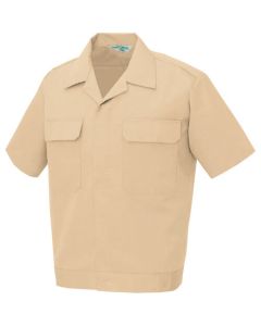 จัมเปอร์แขนสั้น (unisex) สีเบจอ่อน LL