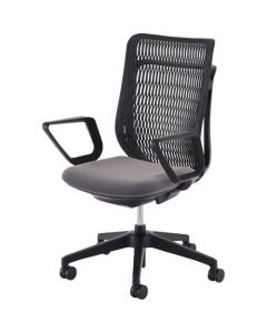 AJ เก้าอี้/AJA-320BN-PU พนักพิงสูง มีพนักพิงหลังงอได้ สีเทานู้ด