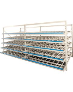 สายพานลำเลียงแบบมีล้อ ขนาด 1500 x 1800 x สูง 1800 มม. 4 เลน 4 ชั้น รุ่นพื้นฐาน