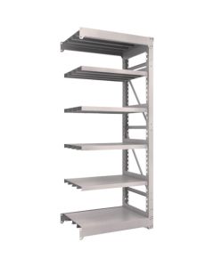 ชั้นวางเหล็ก รุ่น M10 สำหรับงานหนัก ขนาด 900 x 620 x สูง 1500 มม. 6 ชั้น แบบเชื่อมต่อกัน สีเทานีโอ