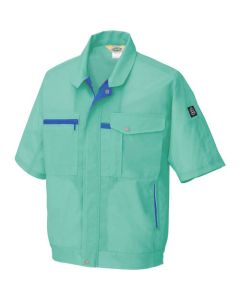 เสื้อเบลาส์แขนสั้น (unisex) สีเขียวมรกต L