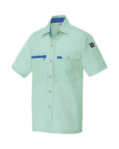 เสื้อเชิ้ตแขนสั้น (unisex) สีเขียวเอิร์ธกรีน LL