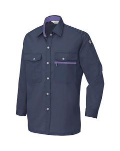 เสื้อเชิ้ตแขนยาว (unisex) (บาง) สีกรมท่า M
