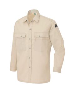 เสื้อเชิ้ตแขนยาว (unisex) (ผ้าบาง) เบจ L