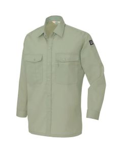 เชิ้ตแขนยาว (unisex) (ผ้าเนื้อบาง) สีเขียวเอิร์ธกรีน LL