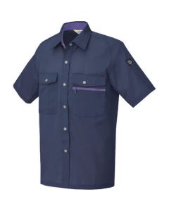เสื้อเชิ้ตแขนสั้น (unisex) สีกรมท่า LL