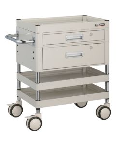 รถเข็นเครื่องมือ Falcon Wagon ขนาด 750 x 500 มม. พร้อมลิ้นชัก ล้อยาง สีขาว