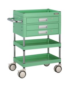 รถเข็นเครื่องมือ Falcon Wagon ขนาด 600 x 400 มม. พร้อมลิ้นชัก ล้อยาง สีเขียว Young Green