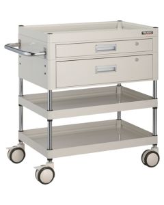 รถเข็นเครื่องมือ Falcon Wagon ขนาด 750 x 500 มม. พร้อมลิ้นชัก ล้อยาง สีขาว