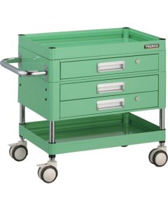 รถเข็นเครื่องมือ Falcon Wagon ขนาด 600 x 400 มม. พร้อมลิ้นชัก ล้อยาง สีเขียว Young Green