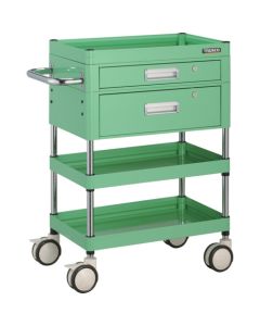 รถเข็นเครื่องมือ Falcon Wagon ขนาด 600 x 400 มม. พร้อมลิ้นชัก ล้อยาง สีเขียว Young Green