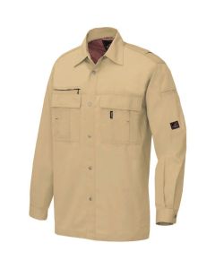 เสื้อเชิ้ตแขนยาว (unisex) สีเบจ 3L