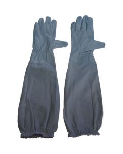 Leather Gloves with Long Arm Cover