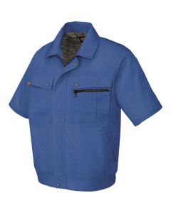 เสื้อเบลาส์แขนสั้น (สีล้วน) (unisex) สีน้ำเงินรอยัล 3L