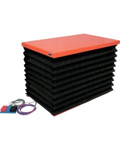 อุปกรณ์ยกโต๊ะ รับน้ำหนักได้ 500 กก. ระบบไฟฟ้า แบบบอลสกรู DC 48V ขนาด 750 x 1200 มม. พร้อมเบลโลว์