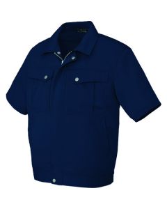 เสื้อเบลาส์แขนสั้น (unisex) สีกรมท่า L