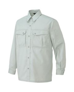 เสื้อเชิ้ตแขนยาว (ผ้าบาง) (unisex) สีเทาเงิน 3L
