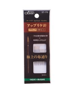 เข็มเย็บปะติด สีดำ 2 แบบ ชุด 10 ชิ้น