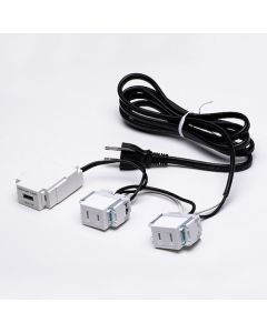 (210035183) DM3-A2U1P2-WT/เต้ารับแบบมีสาย
