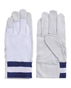 Cow Grain Leather Gloves with Cotton Back