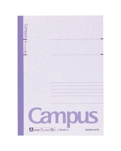 สมุดปกสีแคมปัส ปกกึ่ง B5 (เบอร์ 6) กว้าง 7 มม. 30 แผ่น สีม่วง