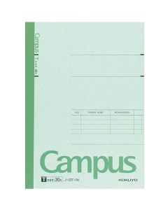 สมุดโน้ต Campus Notebook สมุดโน้ตแบบเส้นบรรทัด ขนาด B5 30 แผ่น x 10 เล่ม No-13T-1N x 10