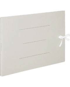 แฟ้ม Gabatto (ทำจากกระดาษ มีเชือก) A3 แนวนอน เข้าเล่ม 1-100 มม. สีเทา f-H948M