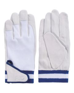 Pig Grain Leather Gloves with Cotton Back