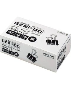 คลิปคู่ <Scel-bo> (ใหญ่พิเศษ) สีดำ 10 ชิ้น (กล่อง) ปากกว้าง 40mm เกาลัด J32D