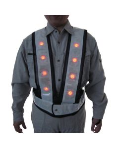เสื้อกั๊กนิรภัย LED 70 / แดง/น้ำเงินสลับกัน <น้ำเงินเข้ม/ขาว>