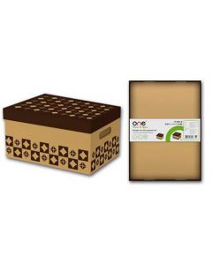 กล่องอเนกประสงค์พับได้ ฝาแยกน้ำตาล ลายหมากรุก ONE