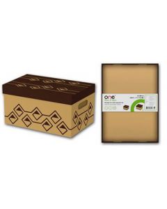 กล่องอเนกประสงค์พับได้ ฝาแยกน้ำตาล ลายเหล็กดัด ONE