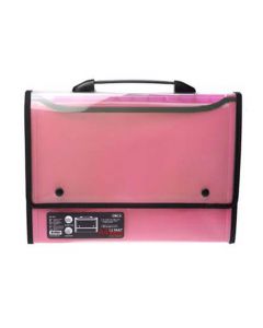 กระเป๋าหีบเพลงมีหูหิ้ว 12 ช่อง A4 ชมพู ออร์ก้า E x -101