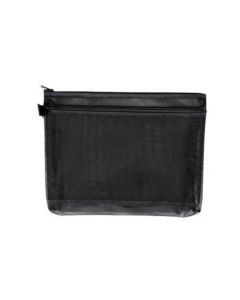 กระเป๋าตาข่ายขยายข้าง ซิปคู่ B5 ดำ ME.STYLE